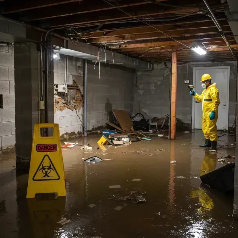 Flooded Basement Electrical Hazard in Manchester, KY Property